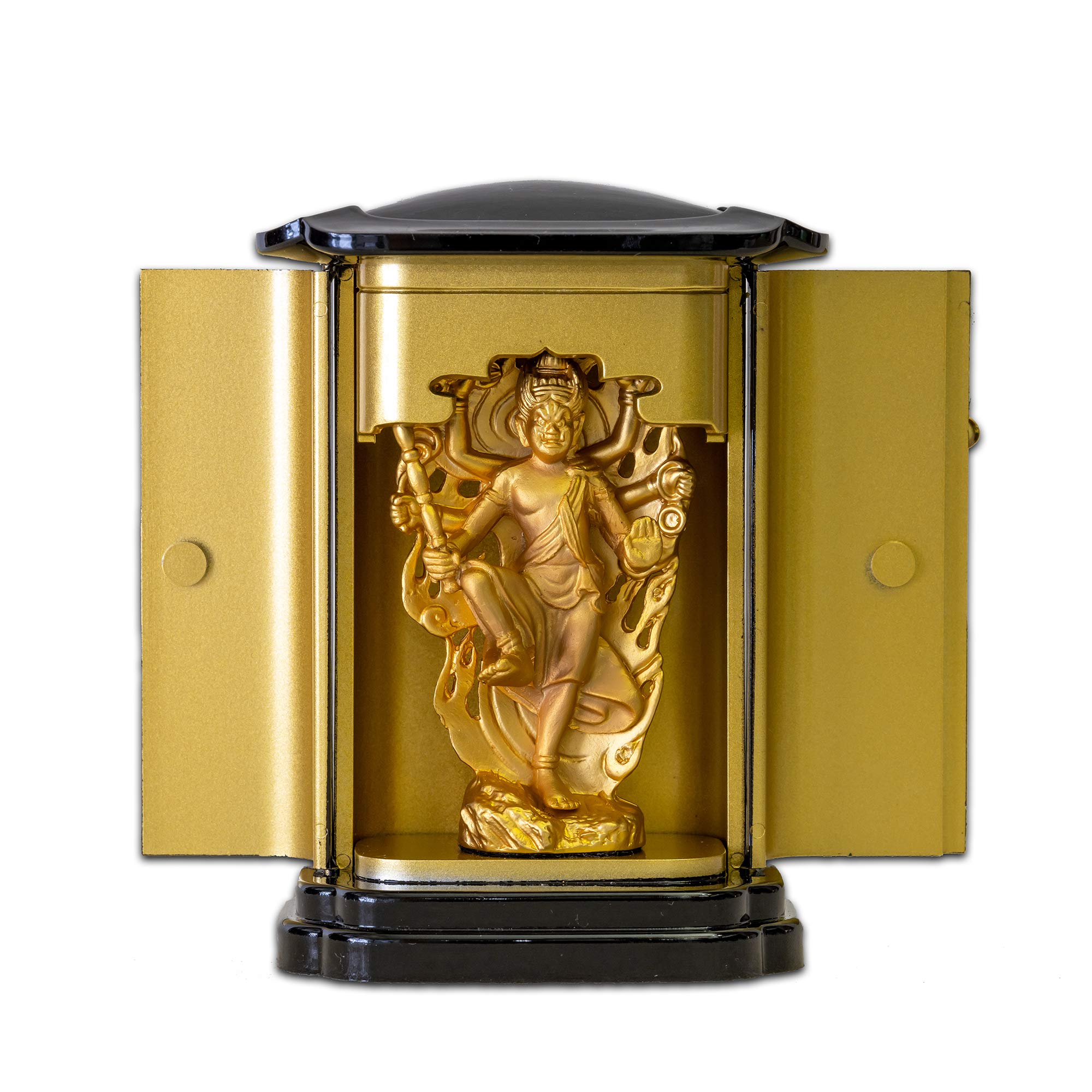 

Buddhist statue of Ususama in a shrine Makita Shuun Original model of the Guardian deity of the Takaoka bronze Myo-o (gold plated/24k gold) Sculptor золотой