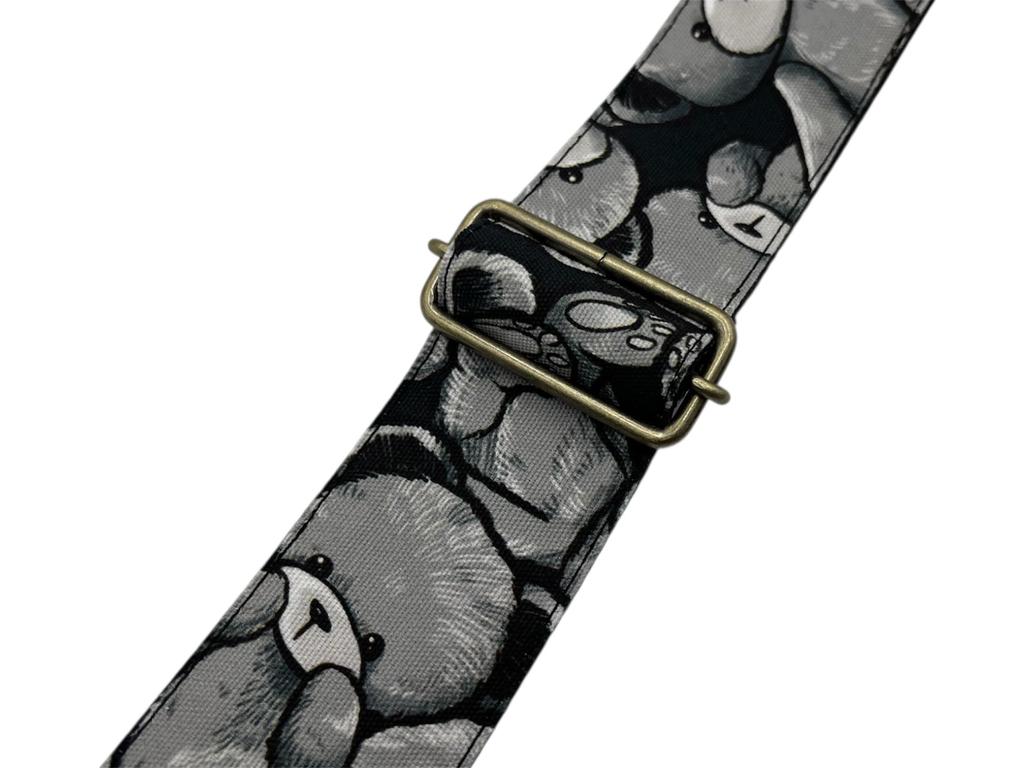 Spice Note Guitar Printing Fabric Made in Length Teddy Strap, Series, Japan, 820mm-1450mm, ver.2.0, ES-PP50NTB/BLK