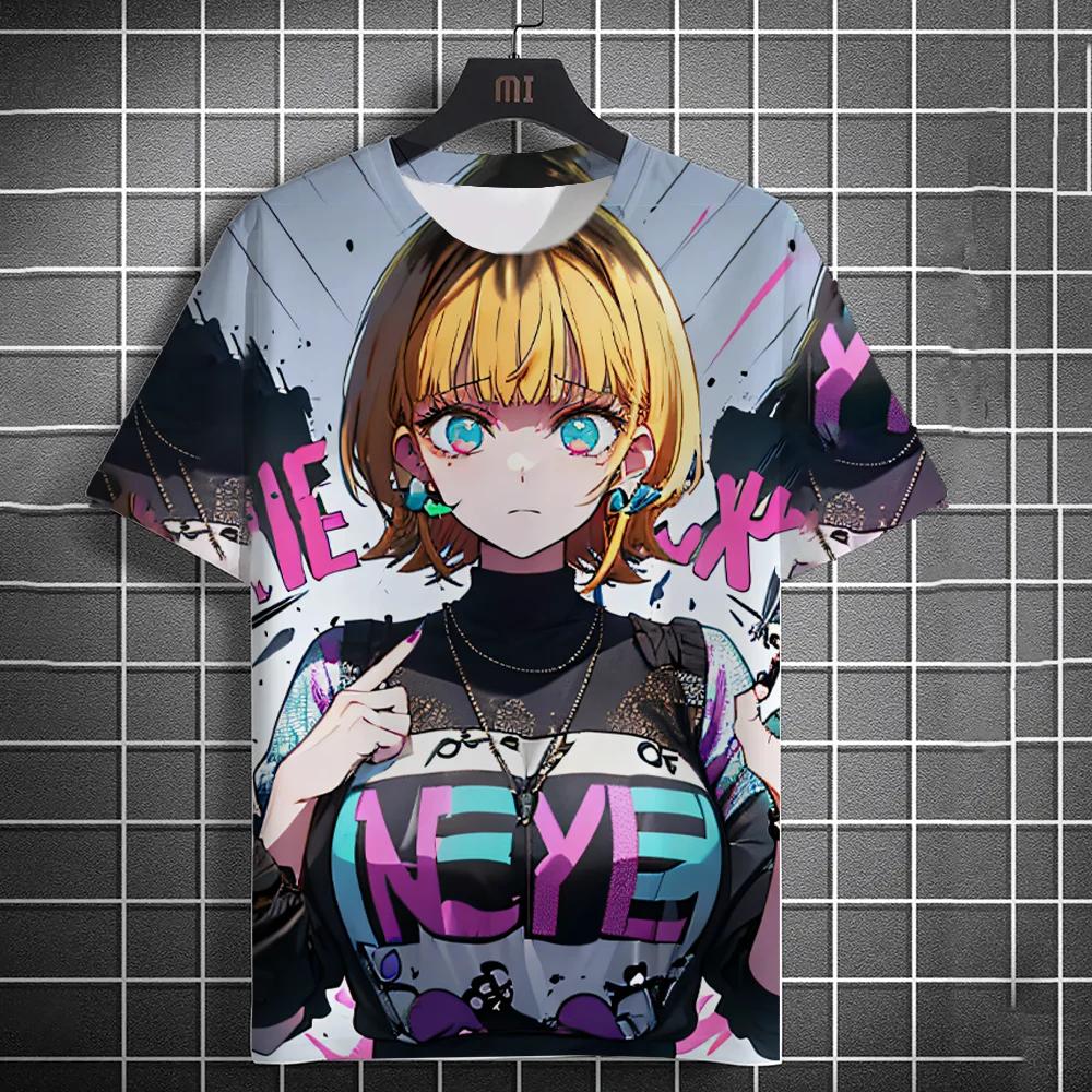 New Men's Casual T-shirt 3D Printed Anime Printed Short Sleeve Street Fashion Round Neck Top