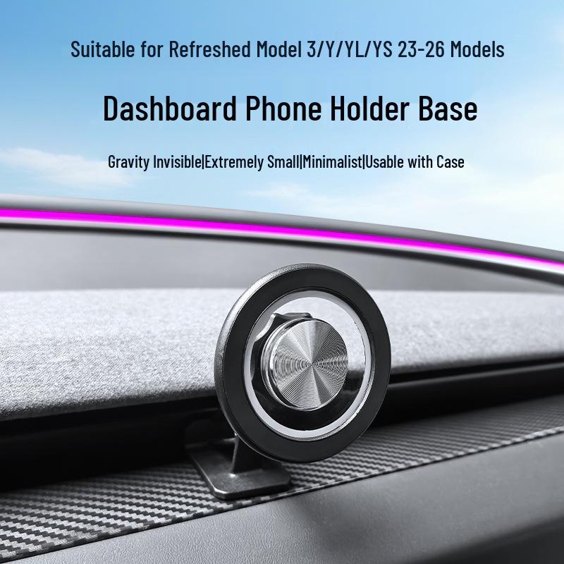 Magnetic Phone Holder for Tesla Model 3/Y Dashboard Dashboard Phone Holder Base