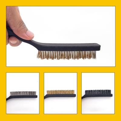 1Pc Wire Brushes Brass Nylon Stainless Steel Brushes Micro Rusts Remover Paint Remove Metal Scrubbing Polishing Tool
