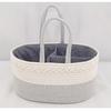 Large Woven Cotton Rope Storage Basket for Infant and Toddler Supplies