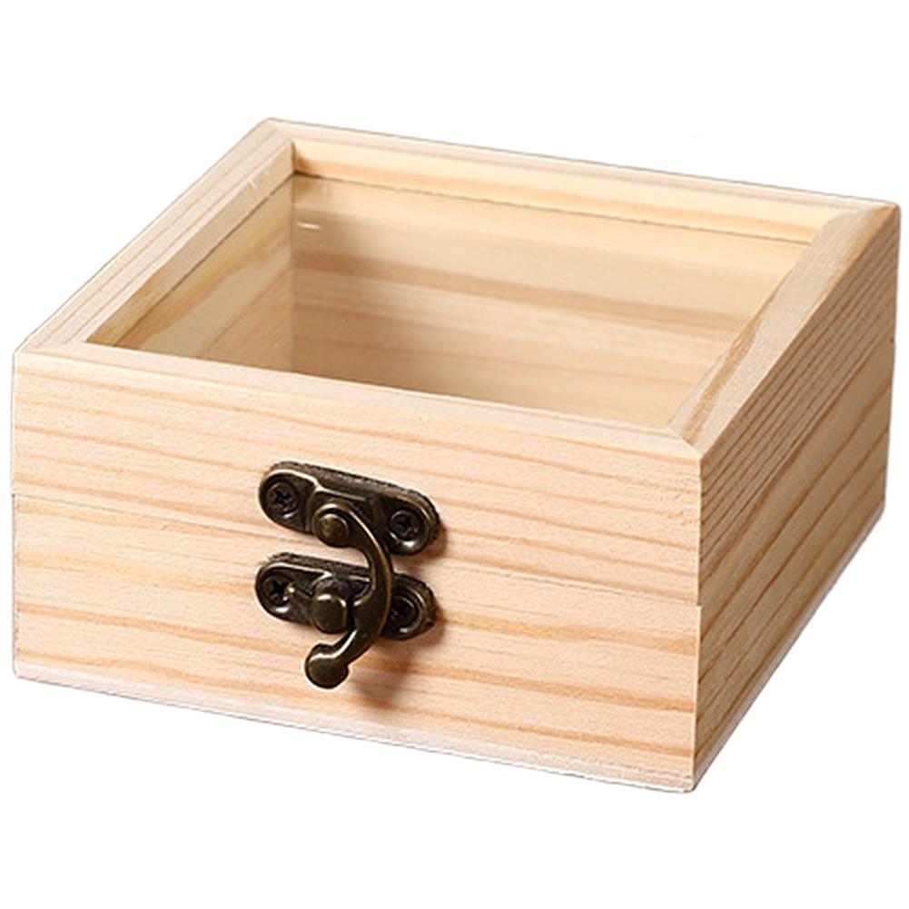 

Secure Lid Wooden Storage Box Flip Top Storage Box A