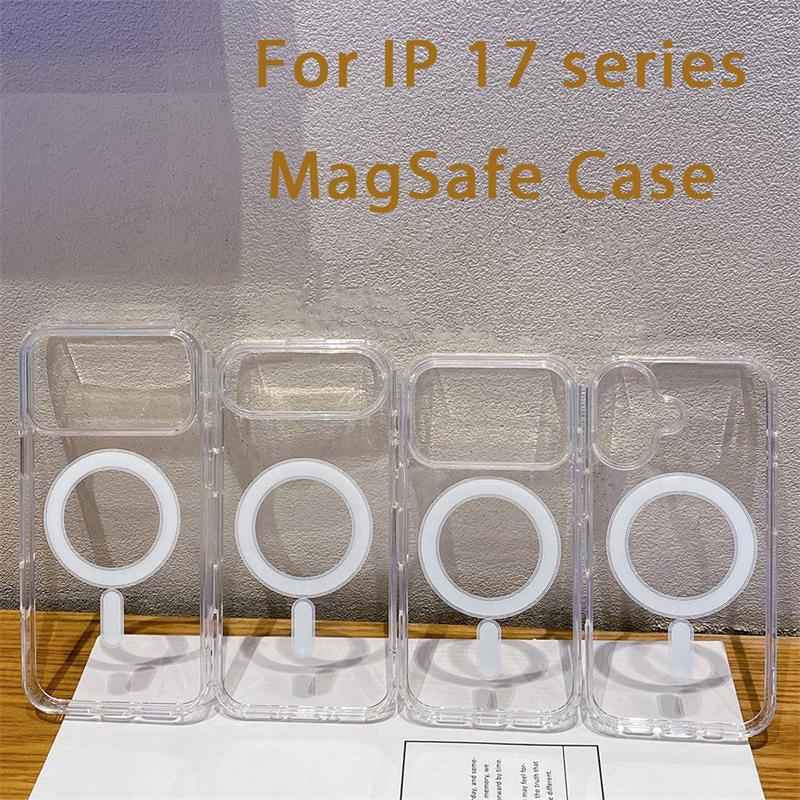 For Magsafe Magnetic Phone Case For iphone 17 17Air 11 12 13 Mini 14 15 16 Pro Max XR X XS 7 8 Plus Hard Transparent Back Cover