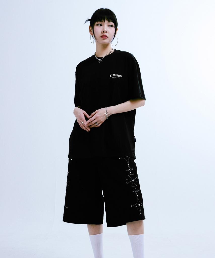 ELIMENO [Set] El Essential 210G Logo Short Sleeve T-Shirt 2-Piece Set
