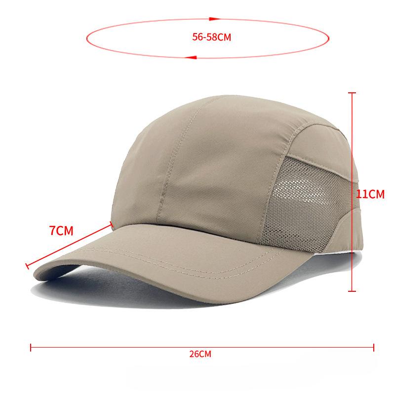 Hochwertige, leichte, atmungsaktive Duckbill-Kappe mit Mesh-Sonnenschutzkappe für Männer und Frauen, Baseballkappe mit schnell trocknender Mesh-Kappe