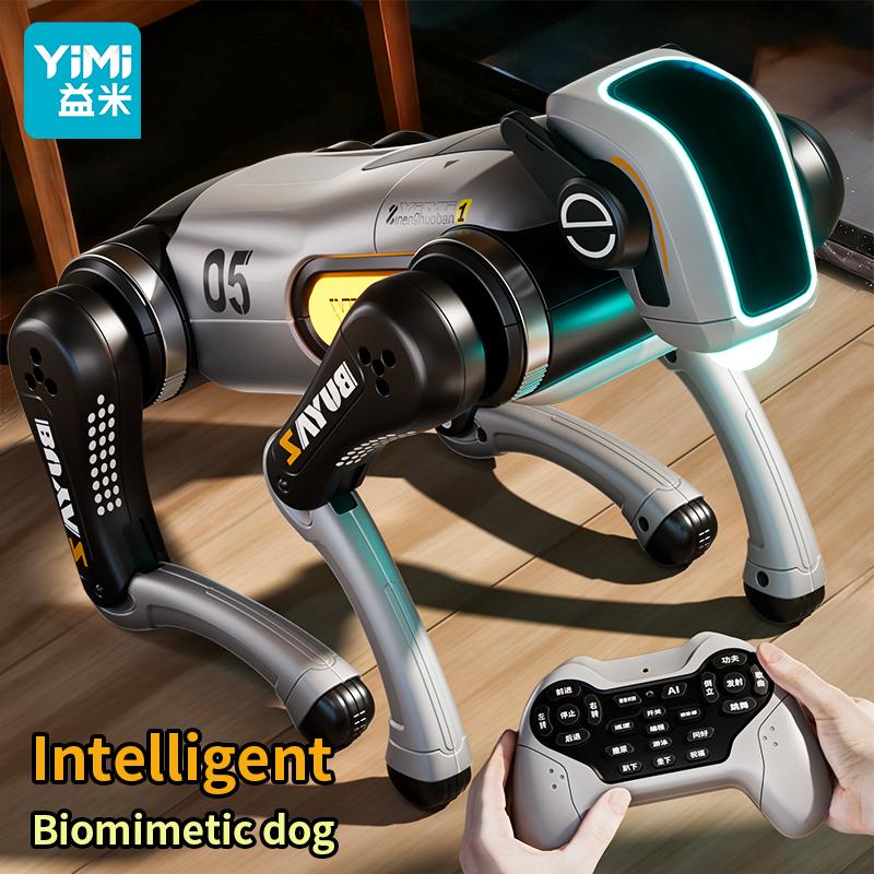 Robot Dog RC Stunt Car Toys 2.4GHZ RC Car Gesture Sensing Remote Control Car with Mecanum Wheels, LED Eyes