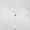 PRUNE GOLD SCHMIDT White PGICOSHI008J Front button frill shirt tops 36 whiteUsed