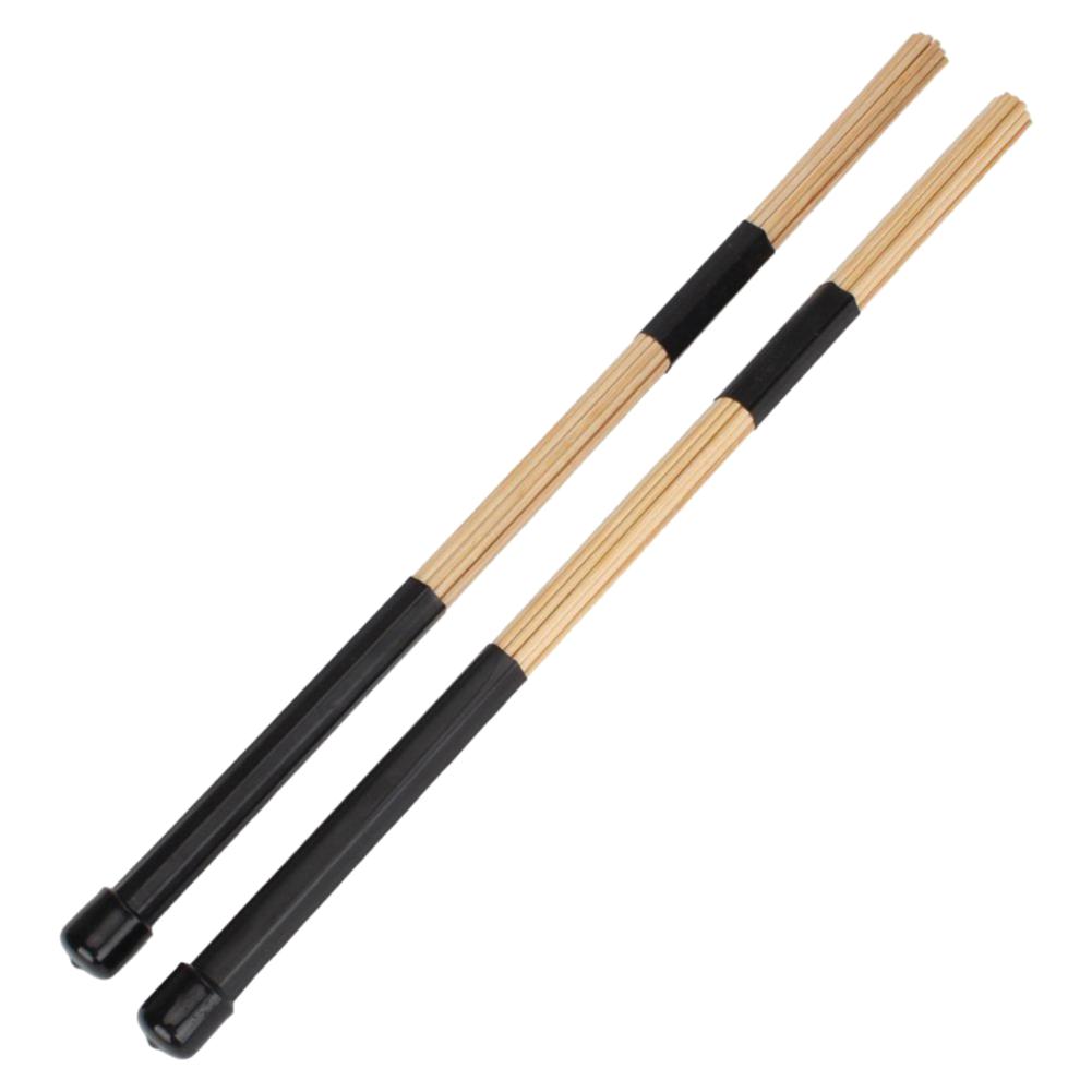 1-5Pairs 40cm Jazz Drum Brushes High Quality Bamboo Black drum Brushes Percussion Drum Stick Replacement Kit Accessories