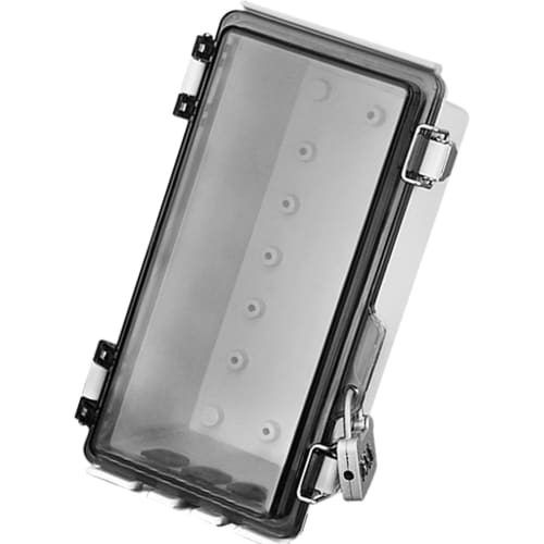 Waterproof Electrical Box | Electrical Project Enclosure with Clear Cover | Burglar-Resistant, Weatherproof Case with Lock for Outdoor Wall Installati