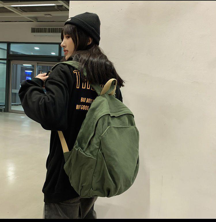 Women's Retro Canvas Backpack: Spacious, Durable & Stylish for College, Travel & More
