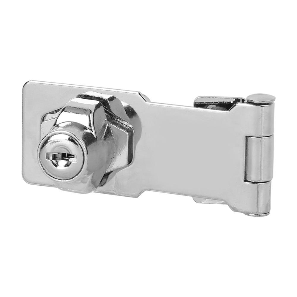 2pcs 3 Inch Keyed Hasp Lock Stainless Steel Door Hasp Lock Safety Locking Hasp Toolboxes