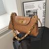 Spring Texture Chain Woven Casual Women's Bag New Korean Version Trendy Temperament Shoulder Bag Commuter Crossbody Bag