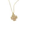 French Vintage Four-Leaf Clover Zircon Jewelry Set: Elegant Earrings, Necklace, and Ring for Weddings and Everyday Wear