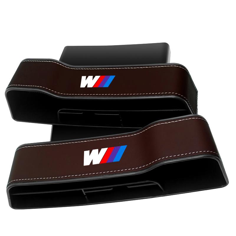 2 Piezas Organizador de Asiento de Coche Caja de Almacenamiento para la Ranura del Asiento Artículos Multifunción Para BMW Performance Power M1 M2 M3 M4 M5 M6 M8 E36 E60 E46 E39 E46 E90 E60 F07