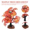 Maple Leaf Decoration Sturdy Plastic Tree Shape Ornament Small Garden Decor Sand Table Micro Landscape DIY Garden Decor