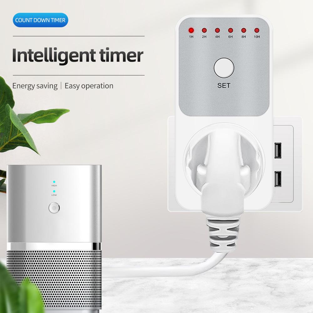 10Hr Countdown Timer Socket Plug Intelligent Time Setting Switch Control Socket Electricity Power Metering Socket