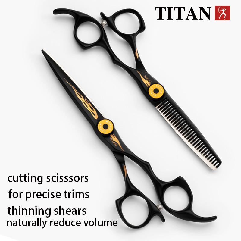 TITAN Haarschere professionelle Friseurschere Schneidschere Ausdünnschere neues Design VG10 Stahl Haarschnitt Salonwerkzeug