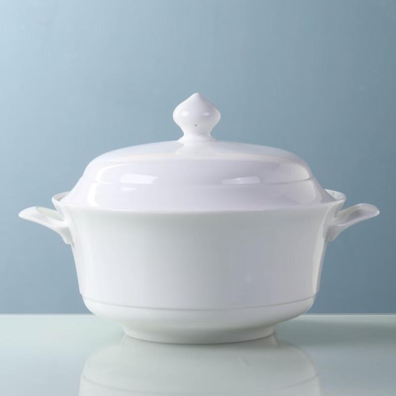 Hao Ya 9-inch Elegant Ceramic Soup Bowl
