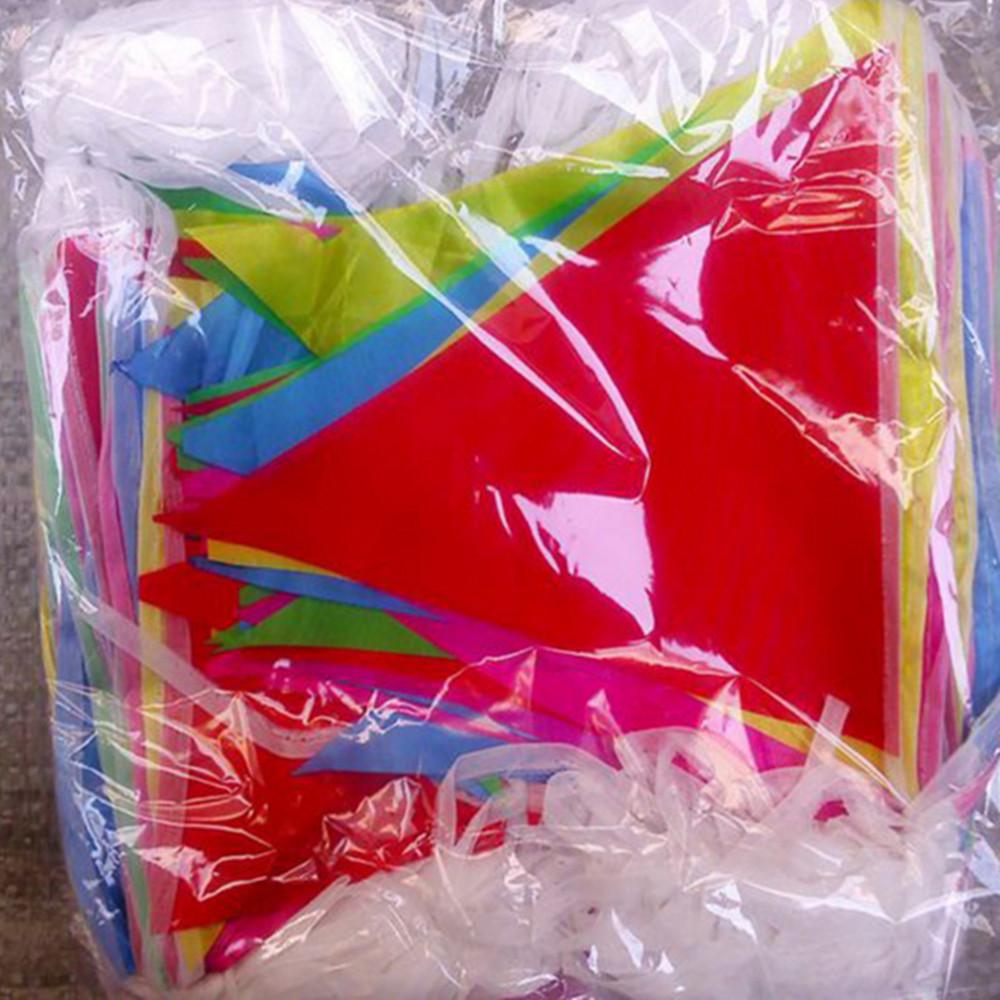 Party Decor Festival Pennant Bunting Banner Multicolored 100M Triangle Flags