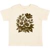 Inktastic Fall Linocut Cottagecore Flowers Toddler T-Shirt Floral Flowered For
