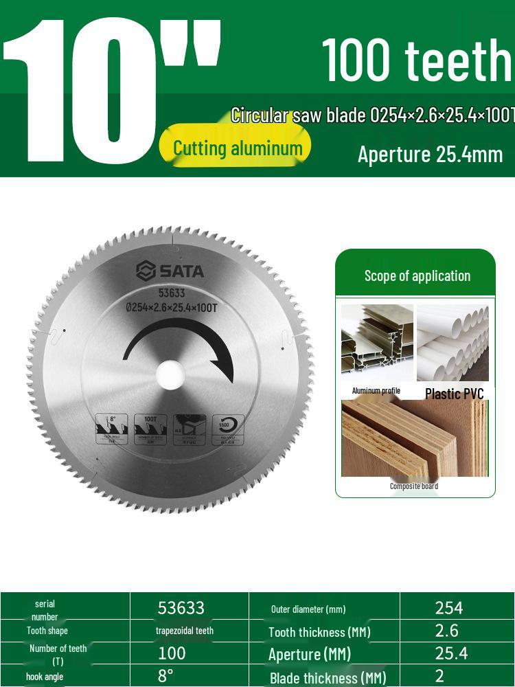 SATA 4/7/9/10 Inch Alloy Saw Blade for Wood & Metal Angle Grinder