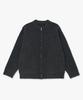 Plac Angora Round Neck Zip-Up Cardigan Charcoal