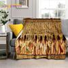 3D Pharaoh Hieroglyphic Egyptian Mythology Soft Blankets,Keep Warm Throw Blanket Comfortable for Picnic Beds Sofa Home Bedroom
