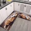 Restaurant Long Flannel Rug Cloakroom Kitchen Laundry Room Water-Absorbent Easy-To-Clean Floor Mats Home Decorations