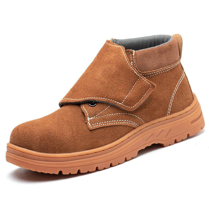 Steel Bag Head Anti-smashing and Anti-puncture Work Shoes Breathable High-top Anti-velvet Protective Labor Insurance Shoes
