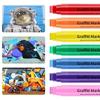 12 Pcs Paint Markers Drawing Pen Acrylic Marker 15mm Wide Acrylic Pen Graffiti Marker Craft Supplies for Kids Drawing