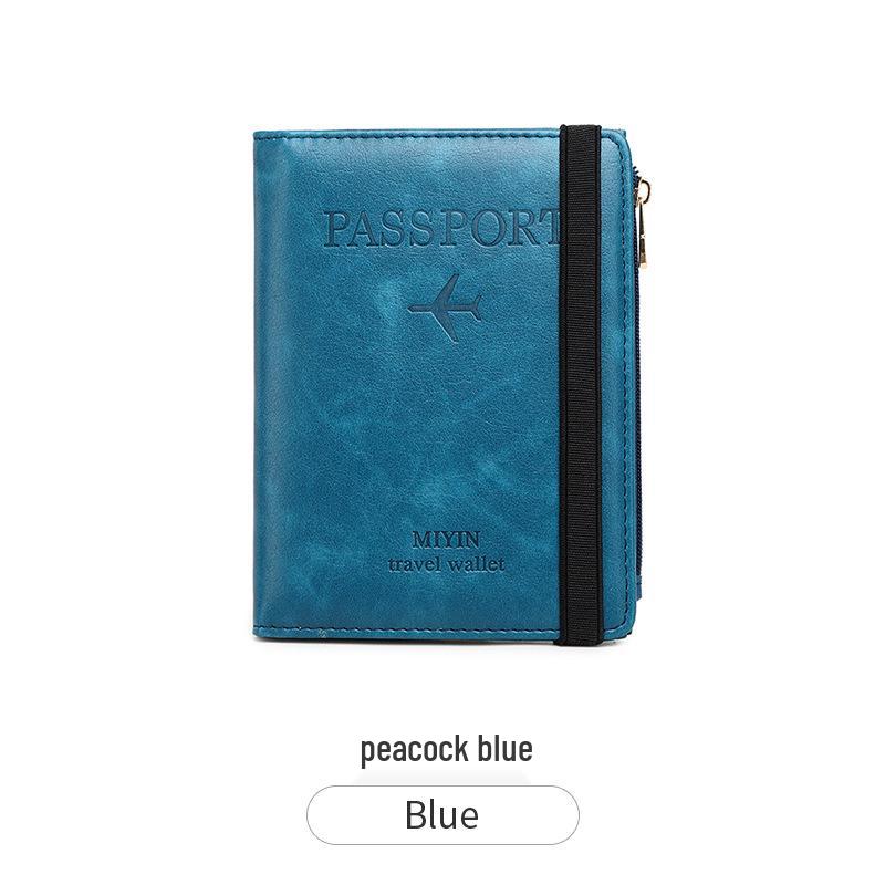 2024 Damen RFID Diebstahlsichere Reisepass-Tasche - Multifunktional, Schlicht, Einfarbig Reisehalter