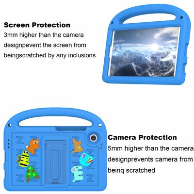 For Samsung Galaxy Tab A11/A9 Kickstand Case Cartoon Design Anti-Drop EVA+PC Tablet Cover with Strap for Kids