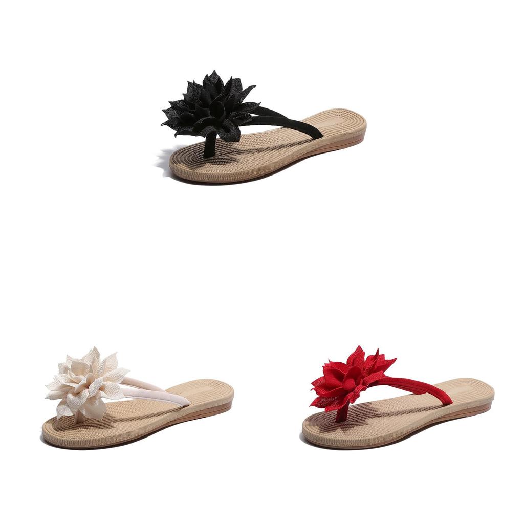 Elegant Women Summer Beach Flower Flat Indoor Outdoor Slippers For Ultimate Comfort