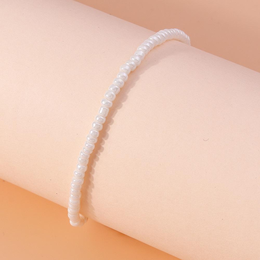 Summer Bohemian Rice Bead Anklet - Fresh European & American Beach Style
