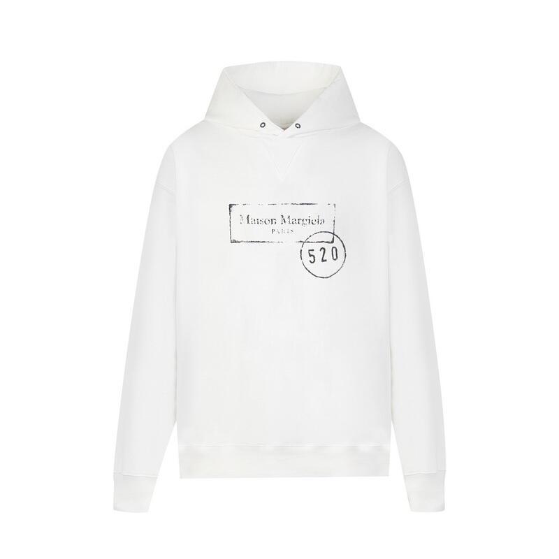 Unisex Margiela Hoodie: Lockere Passform, Umgekehrtes MM6-Logo, Reine Baumwolle, Rundhalsausschnitt, Trendiger Stil