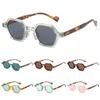 Retro Clear Ocean Lens Polygon Square Sunglasses Square UV400 Hexagon Shades Rivets Sun Glasses for Women & Men