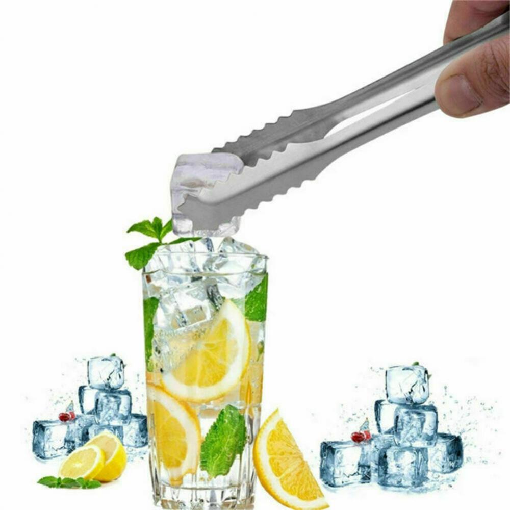 Pinza a Caduta a Prova di Caduta Alta Qualità Forma di Capasanta Acciaio Inossidabile Mini Pinza per Cibo Zucchero Conveniente Pratica Argento Pinza per Ghiaccio