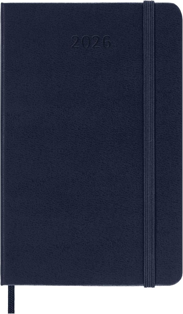 Moleskine 2026 January Weekly Pocket Size x Sapphire DHB2012WN2Y26 Planner, Start, 12-Month Diary, (9cm 14cm), Hardcover, Blue,