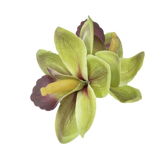 Hairpin Soft Fabric Flower Hairpin Realistic Orchid Design Lightweight Decorative Hair Clip
