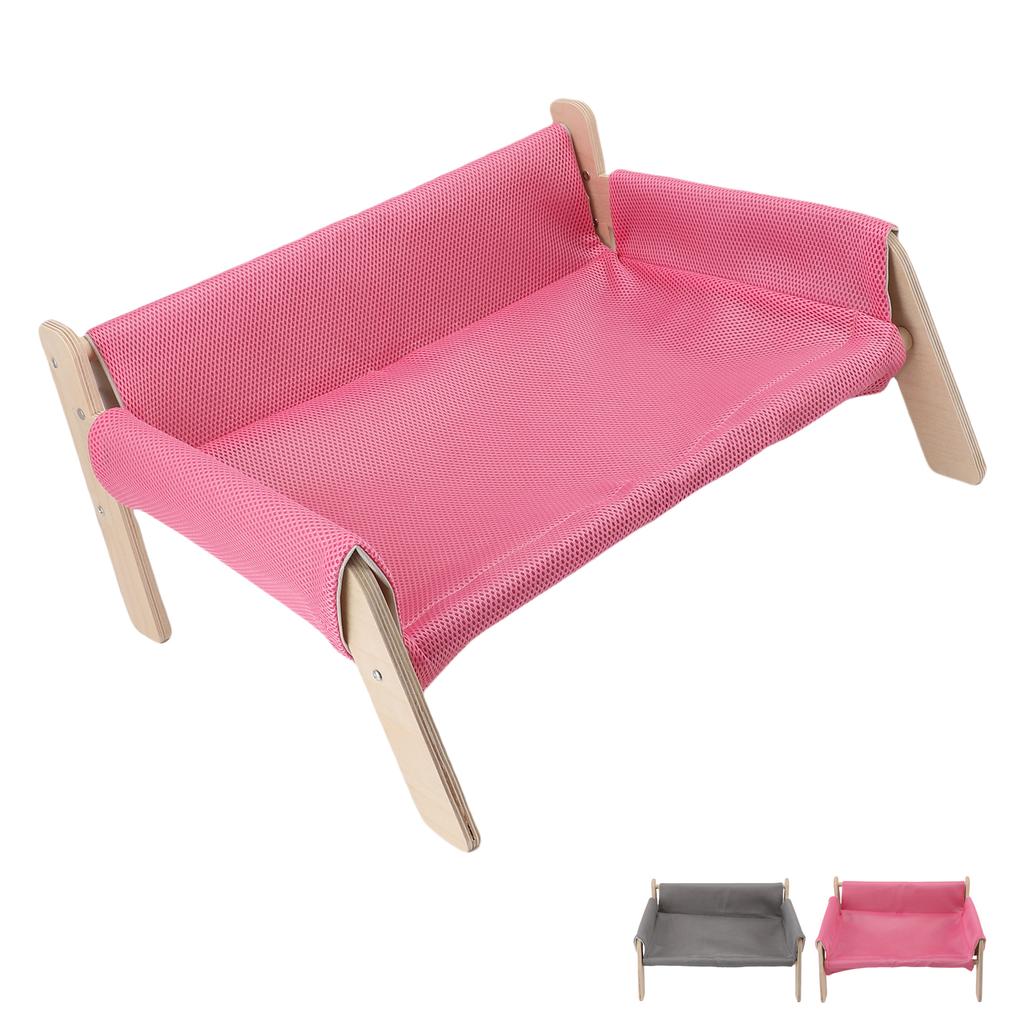 Elevated Cat Couch Wood Structure Stable Support Relaxing Strong Load Capacity Cat Sofa Bed for Home