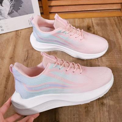 Damen Air-Cushion Rebound Laufschuhe Sommer Mode Atmungsaktiv Rutschfest Sport Trainingsschuhe Outdoor Weiche Tennis Sneaker