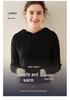 Women's Pure Cashmere Solid Color Hoodie, Warm and Thick, Loose Fit for Autumn and Winter