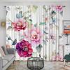 2pcs Colorful Flower Pattern Curtain Decorative Window Drape Window Treatments For Bedroom Living Room Home Decoration cortinas