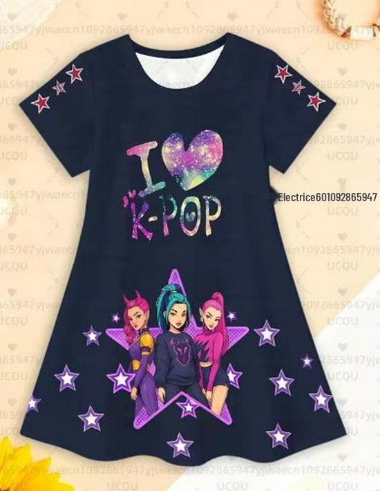 Custom Anime-Themed Girls' Skirts & Dresses from Your Image