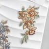 Color Beaded Sequins Embroidery Three-Dimensional Flower Patch Versatile Cheongsam Hanfu Luggage Clothing Decorative Cloth Sticker Accessories