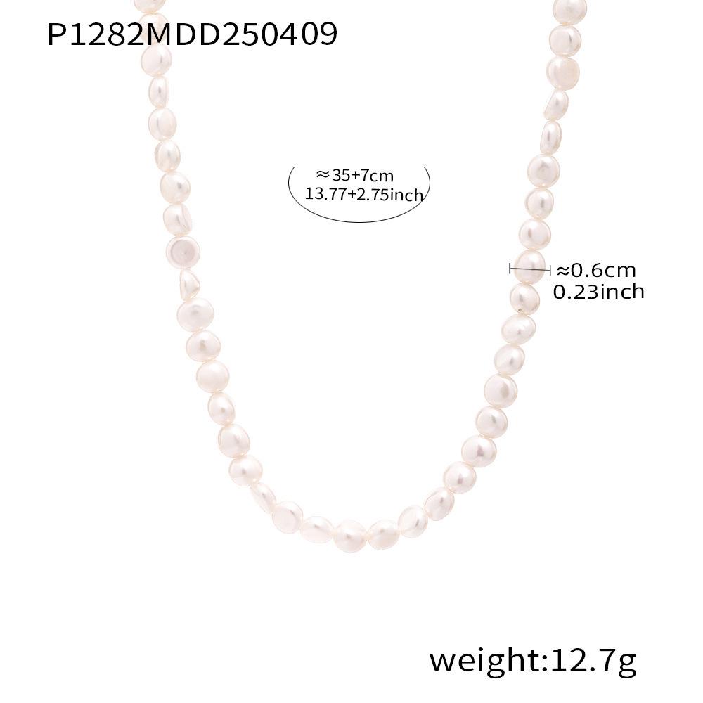 Qiong Yao Luxury Baroque Freshwater Pearl Necklace - Elegant Handmade Beaded Clavicle Chain for Women