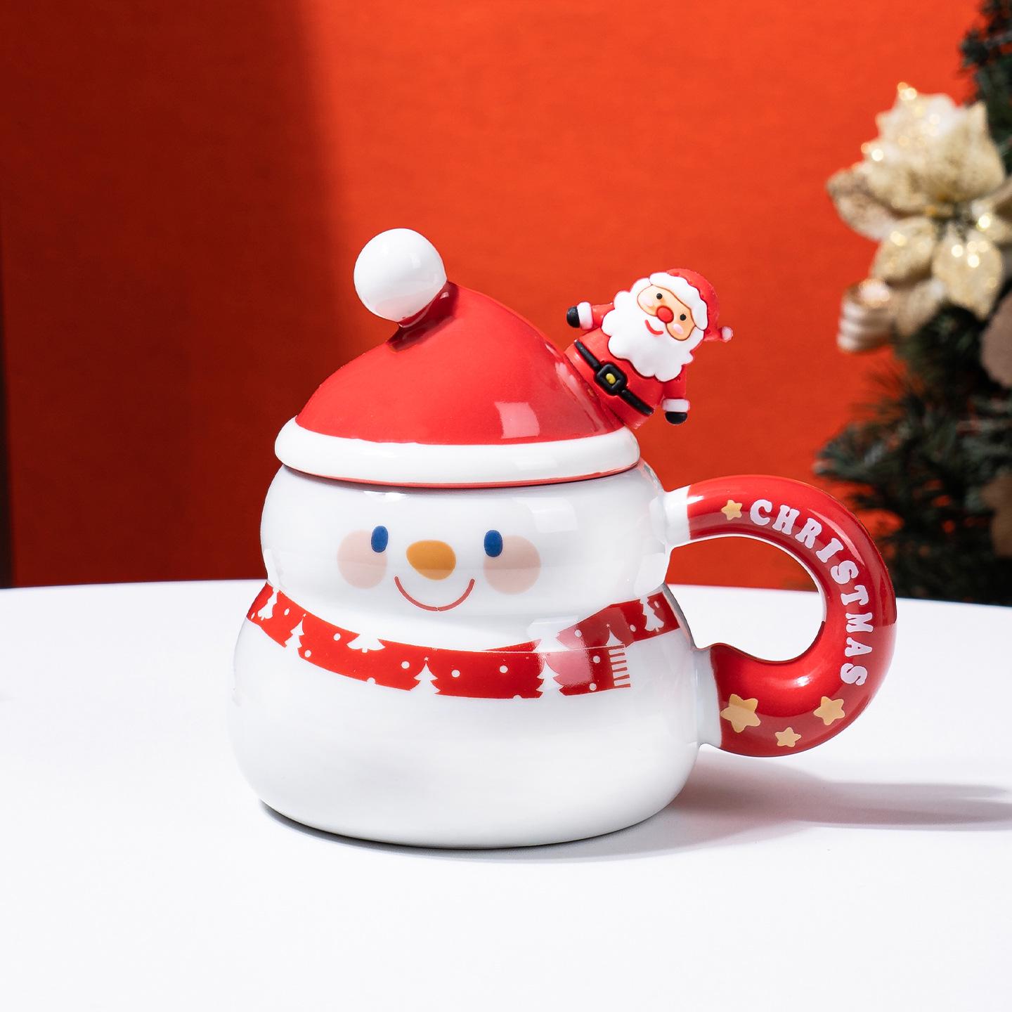 

Festival Souvenir Ceramic Cup with Lid and Spoon, Unisex Birthday Gift