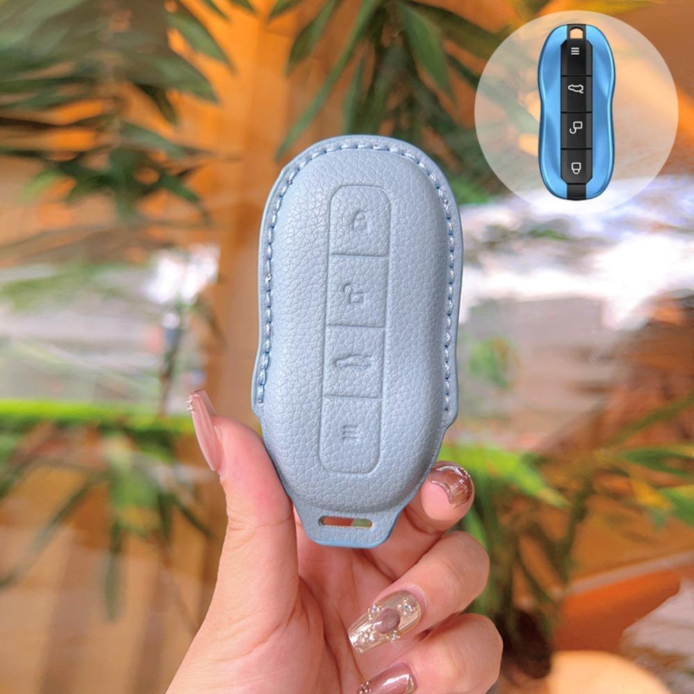 Genuine Leather Key Case for Xiaomi SU7 Car 2024 Model Business Luxury Card Key Cover Protector
