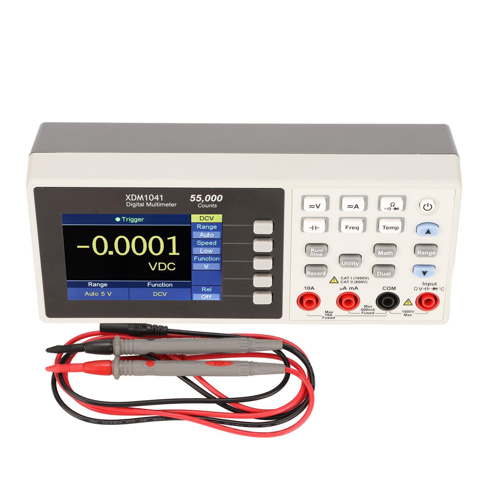 

Мультиметр Портативний Настільний РК-дисплей 55000 Відліків Збереження Даних Цифровий Мультиметр AC 90‑240V Вилка Великобританії